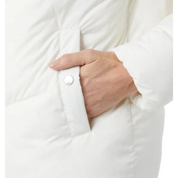 32 Degrees Heat Womens Hooded Puffer Jacket Snap Closures White Large NWT - Picture 3 of 3